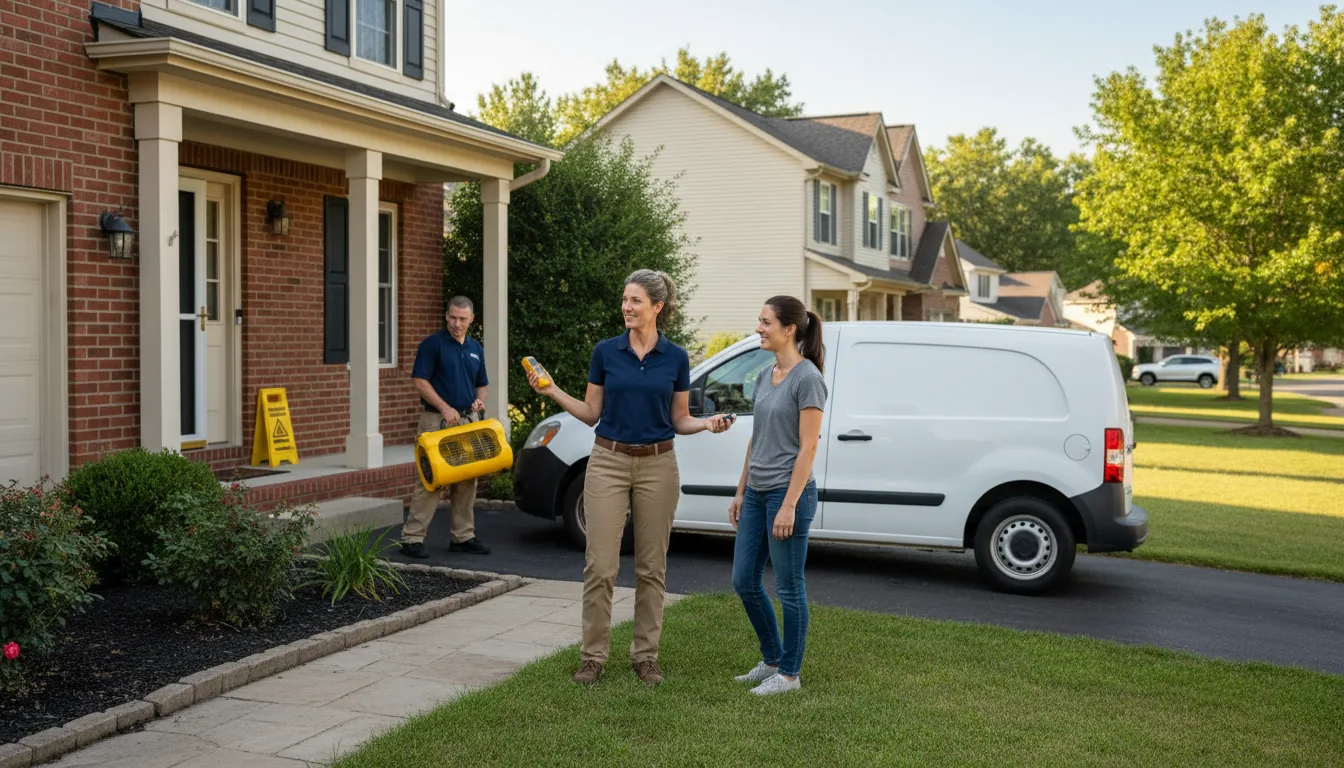 Residential water damage restoration in Pheba, MS